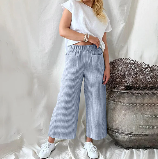 Valenzora | Effortlessly Striped Culottes Danife