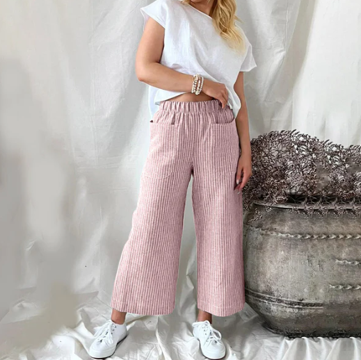 Valenzora | Effortlessly Striped Culottes Danife