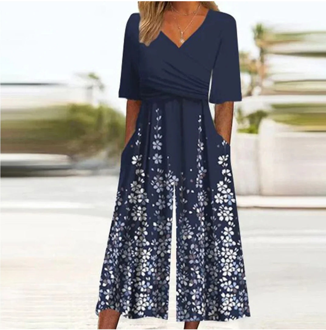 Valenzora | Cross Neck Jumpsuit for Women