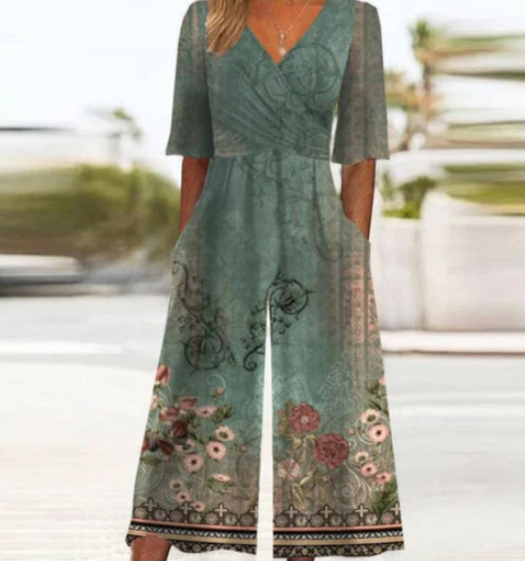 Valenzora | Cross Neck Jumpsuit for Women