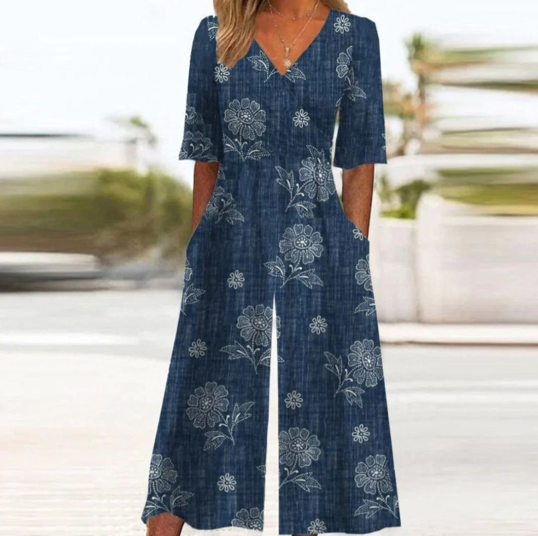 Valenzora | Cross Neck Jumpsuit for Women