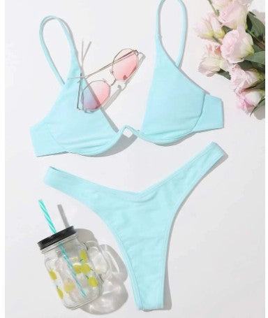 Valenzora – Bügel-Bikini-Set: Push-up-BH und Tanga-Bademode für Damen