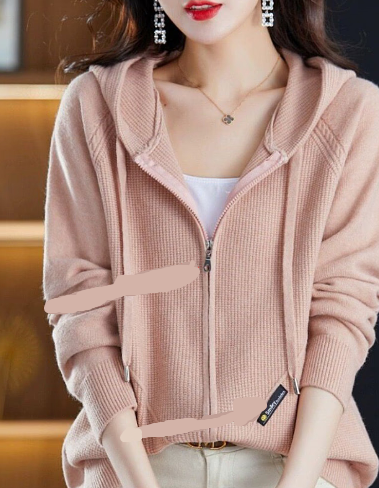 – Einfacher pinker Hoodie
