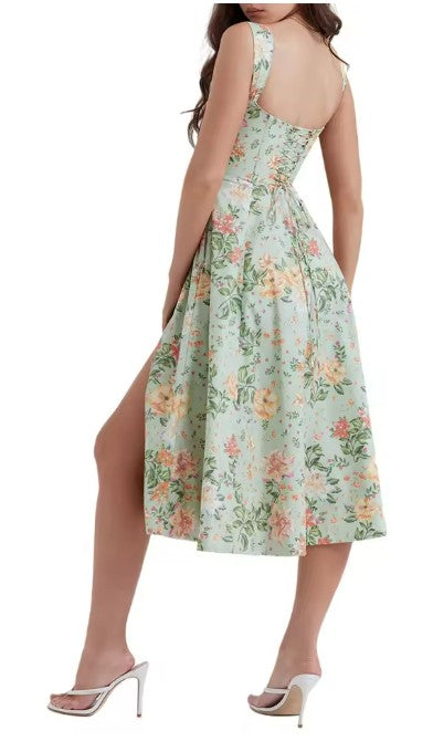 Valenzora | Printed floral dress, corset style