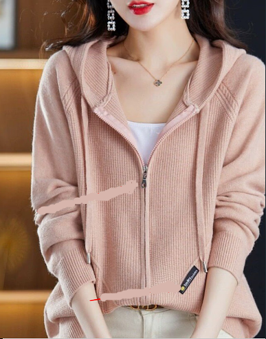 – Einfacher pinker Hoodie