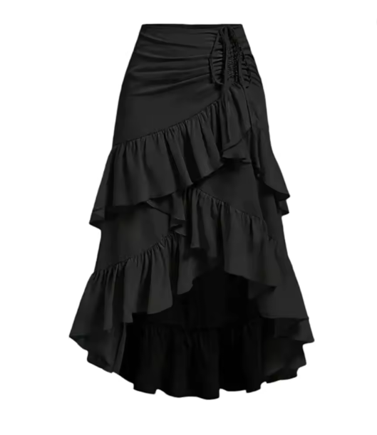 Valenzora | Asymmetrical skirt with ruffled hem