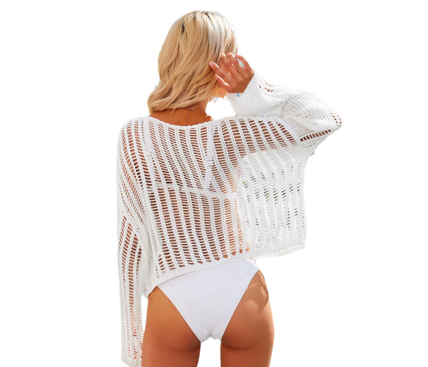 Valenzora | Loose Fit Sheer Long Sleeve Top