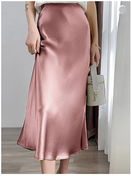 Valenzora | Stylish high-waisted skirt Silky Ice Silk skirt