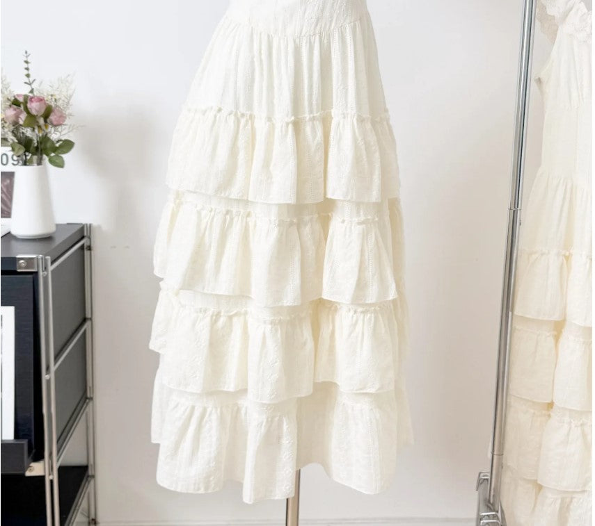 Valenzora | Elegantes ärmelloses Rüschen-Kuchenkleid