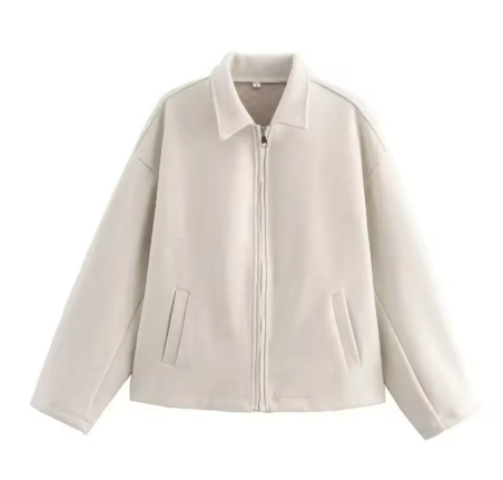 Valenzora | Braune Damen-Wolljacke mit elegantem Kragen