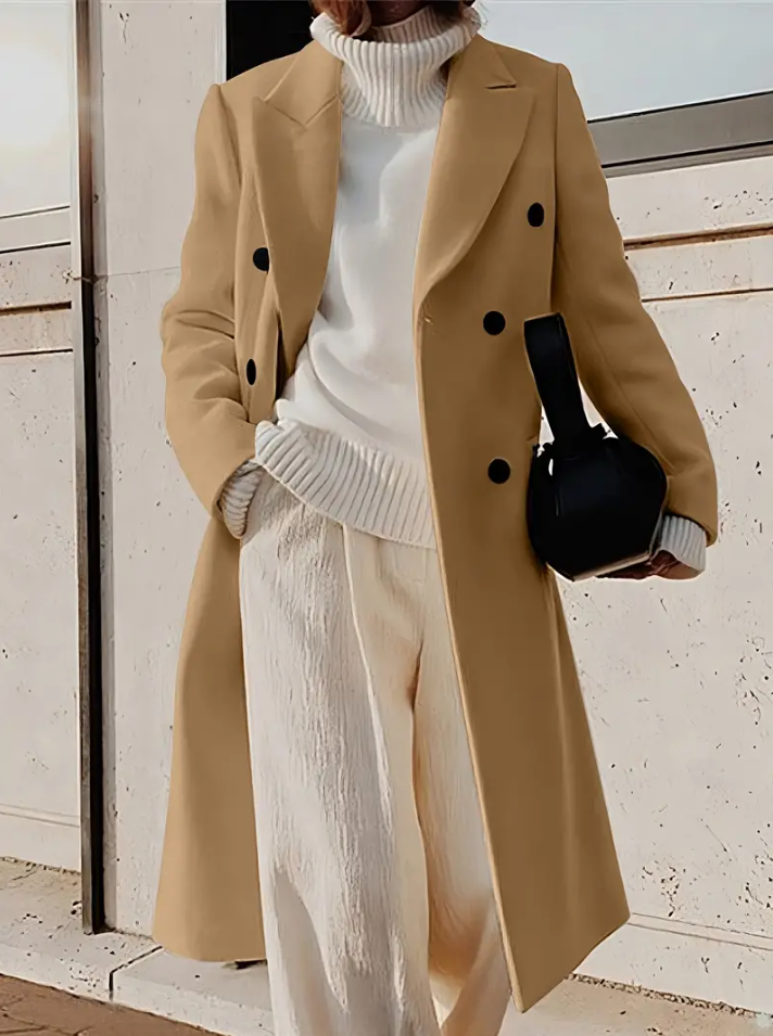 Valenzora | Double-breasted jacket with hood