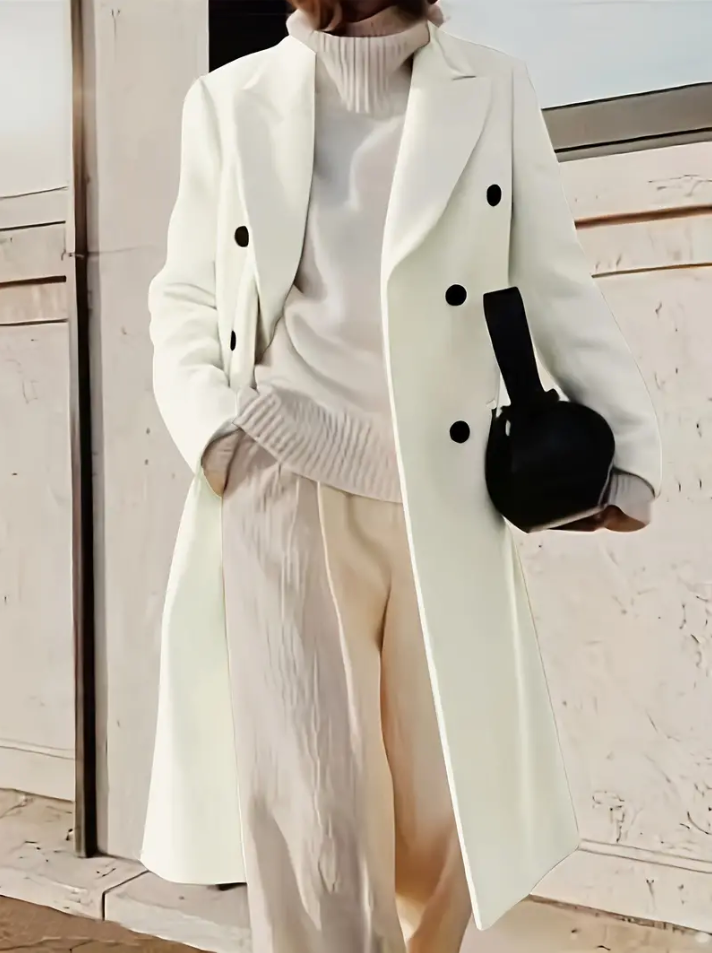 Valenzora | Double-breasted jacket with hood