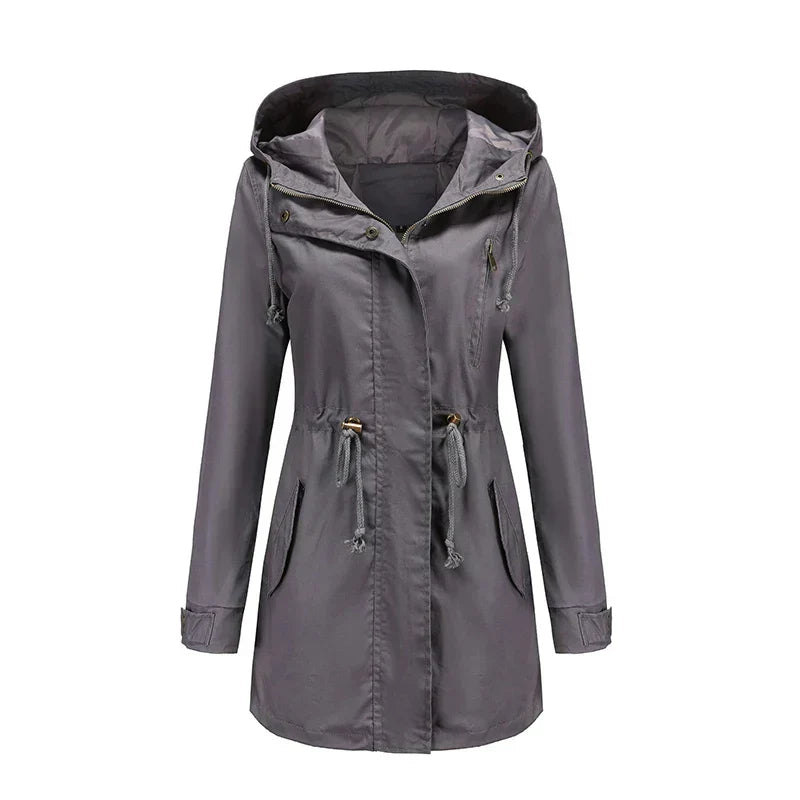 Valenzora | Cotton Trench Coat with Hood