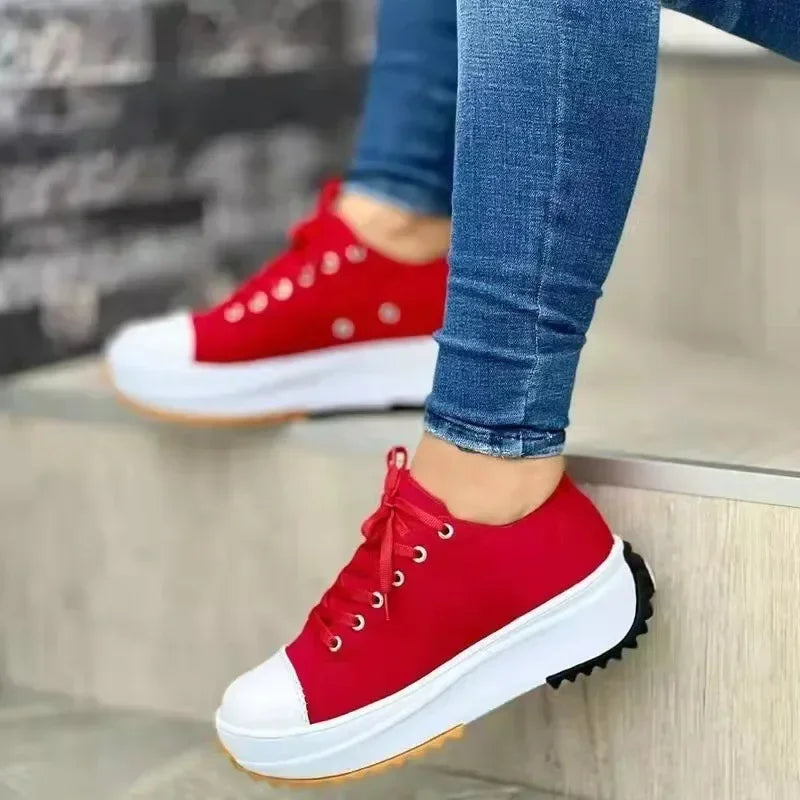Valenzora | Canvas Sneakers Casual Lace-up Shoes
