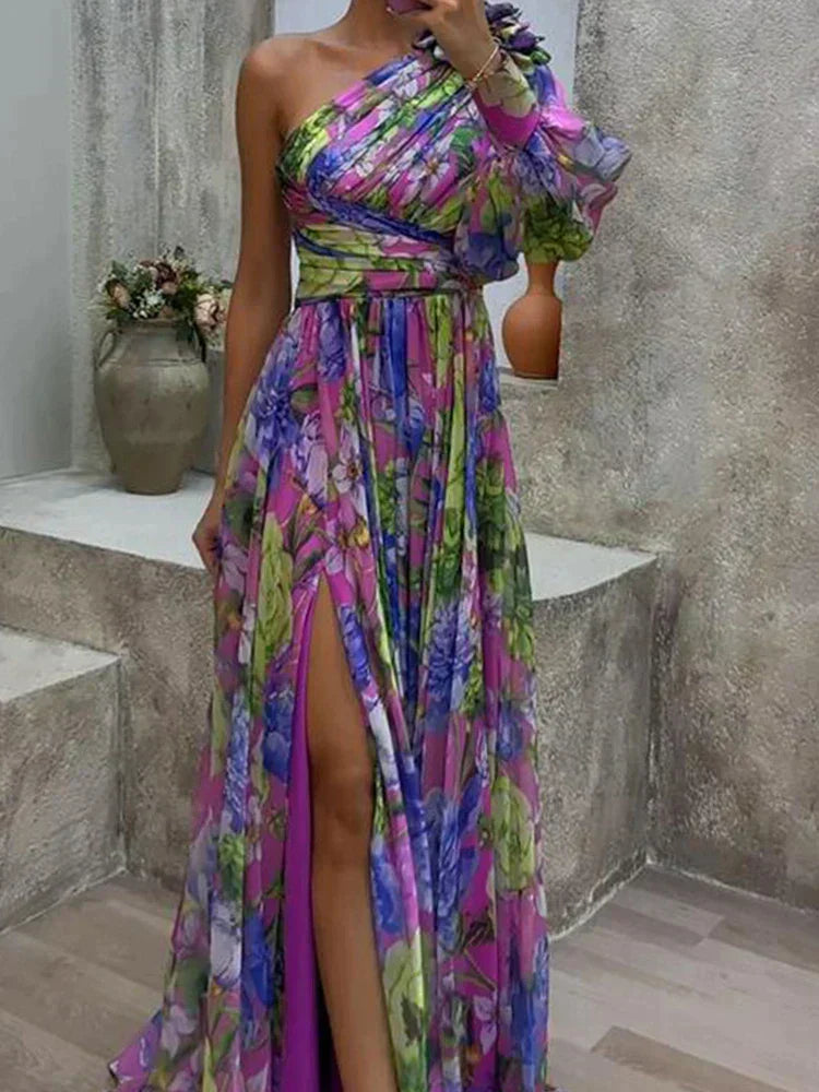 Valenzora | Elegantes Maxikleid mit Beinschlitz