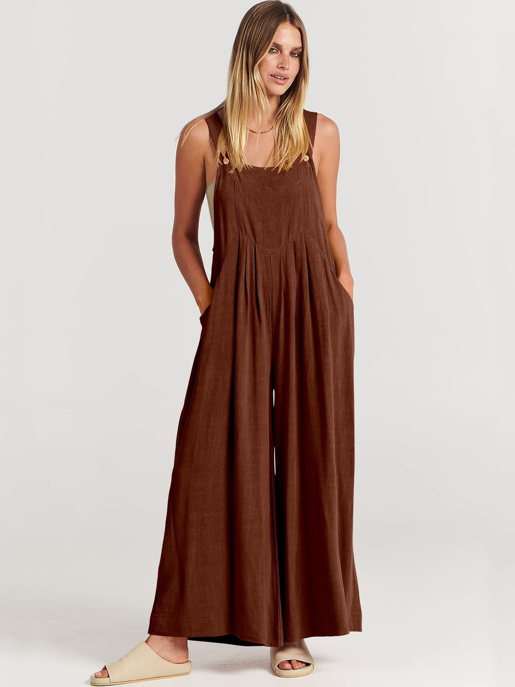 Rosabella™️ - Sleeveless Wide-Leg Jumpsuit