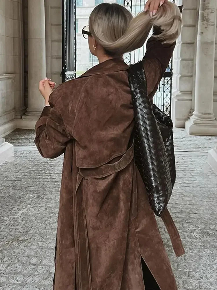 Valenzora | Women's winter coat made of faux suede