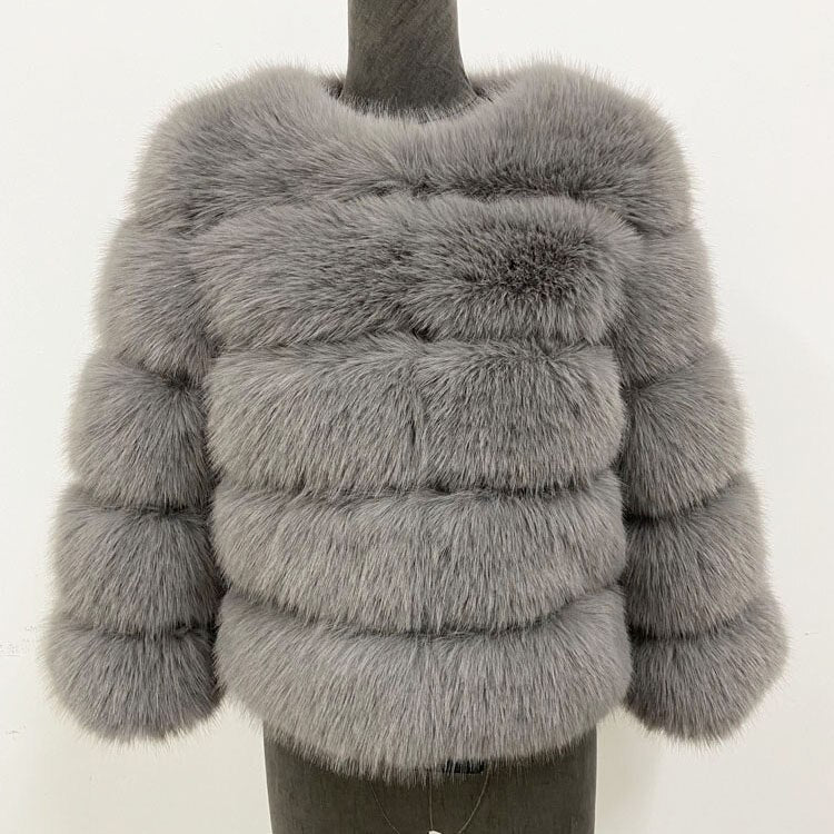 Valenzora Women's Coat | Cozy Faux Fur Coat: Stylish Mink Coat for Women
