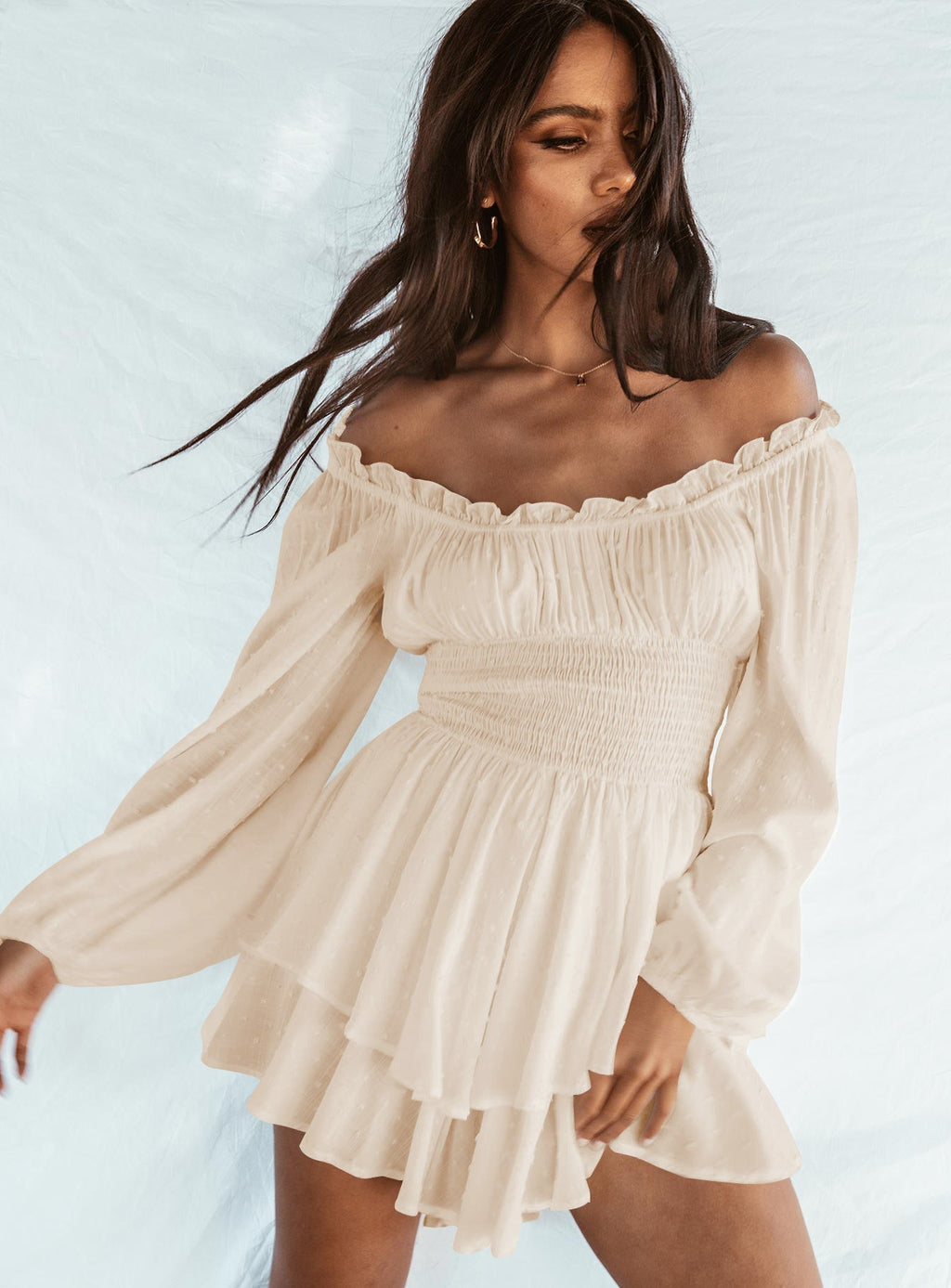 Valenzora - Flared dress with elasticated bodice