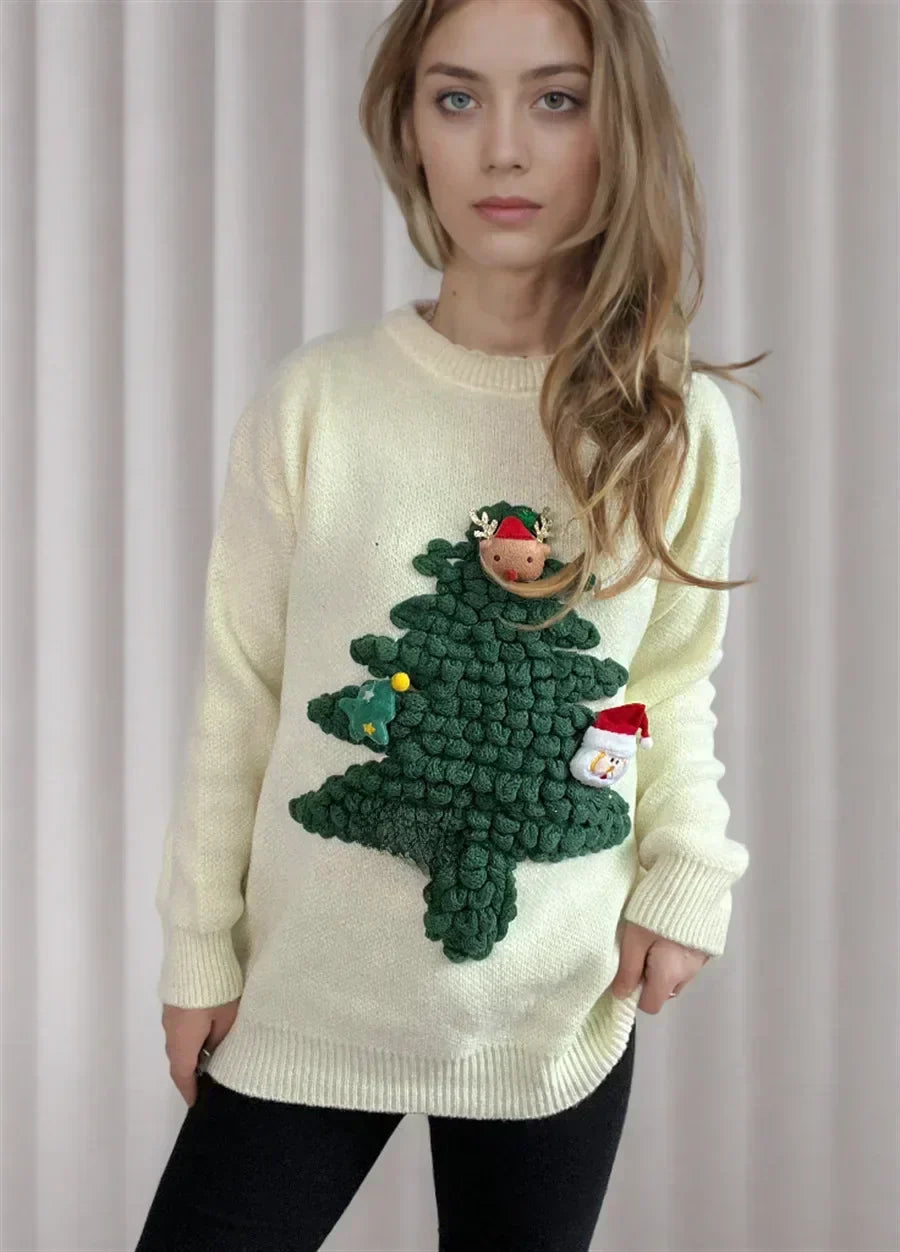 Valenzora - Ugly Christmas sweater - Hyggelig trøje with 3D details and juletema
