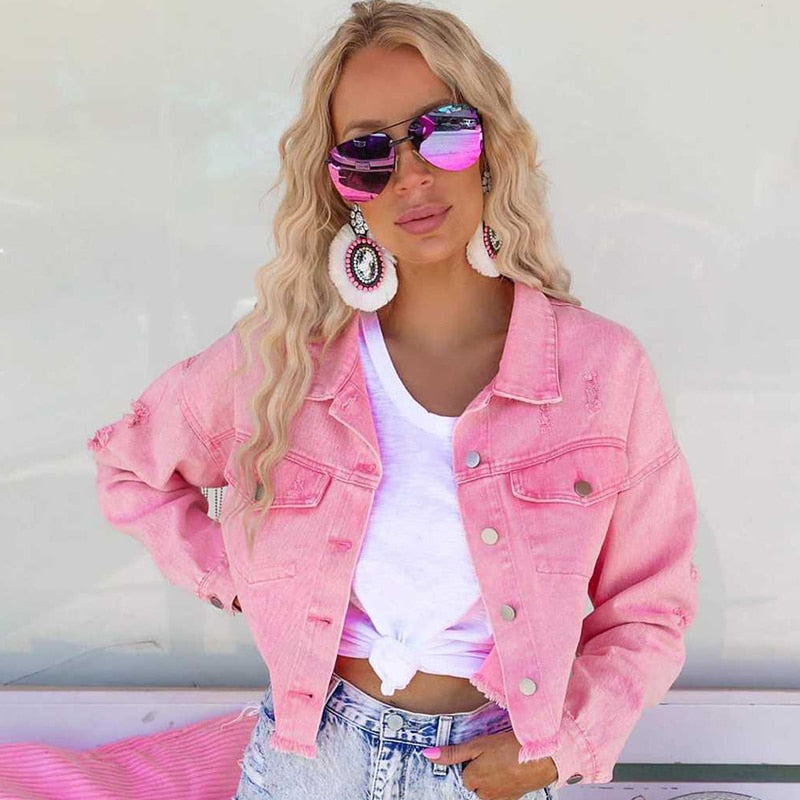 Valenzora - Denim jacket with fringe