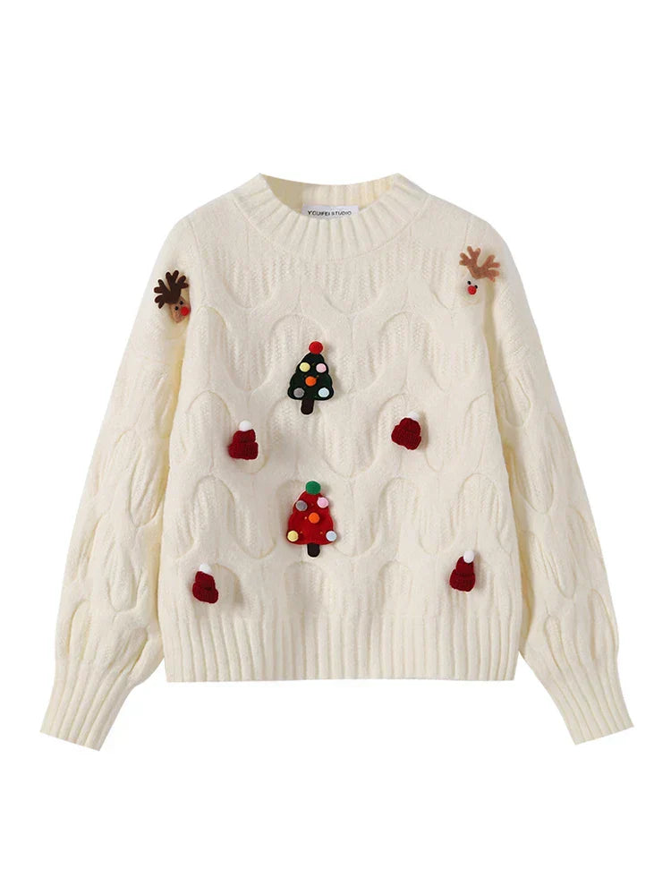 Valenzora - Ugly Christmas Sweater - Women's Vintage Style Christmas Sweater