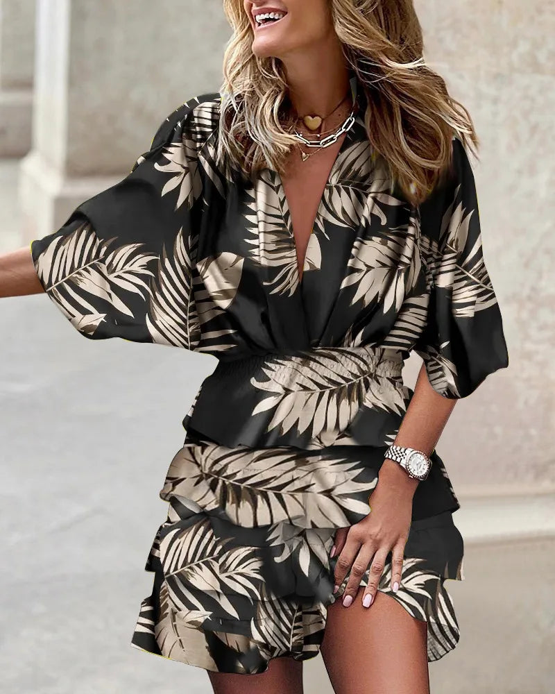 Valenzora - Stylish printed mini dress