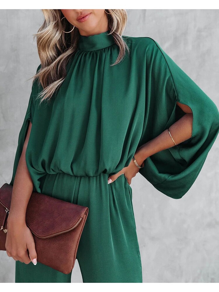 Valenzora | Flowing Elegant Wide-Leg Jumpsuit