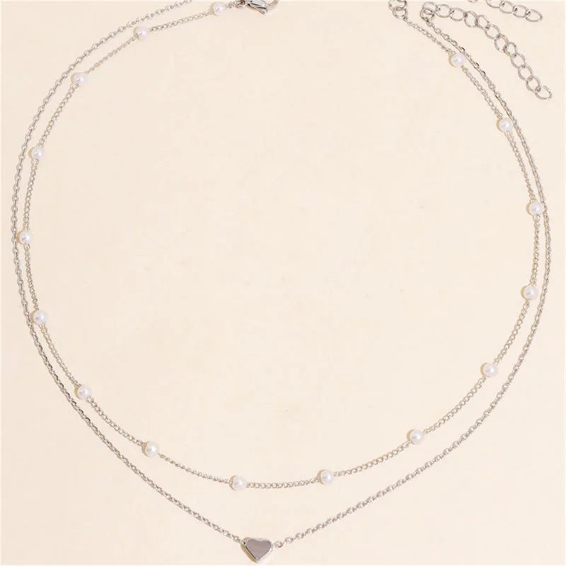 Valenzora | Perlen-Choker-Halskette mit Herz für Frauen