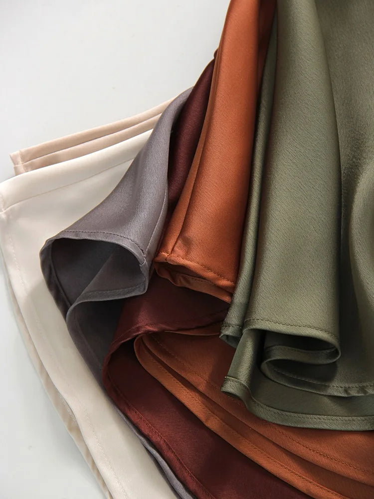 Clara™ – Maxirock aus Satin mit hoher Taille