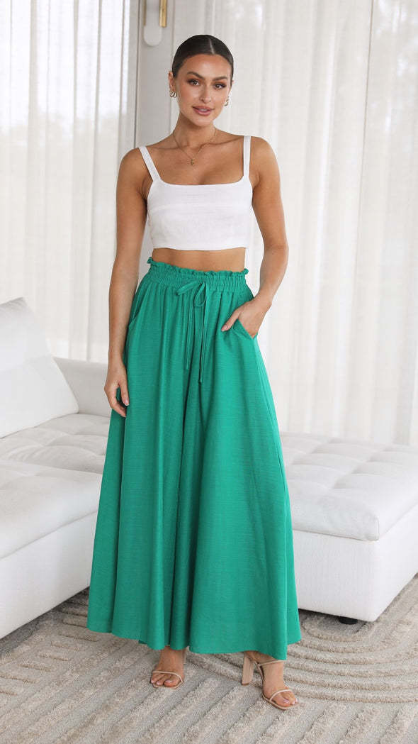 Valenzora Cozy Summit Trousers | Women's Comfortable Pleated Wide-Leg Trousers