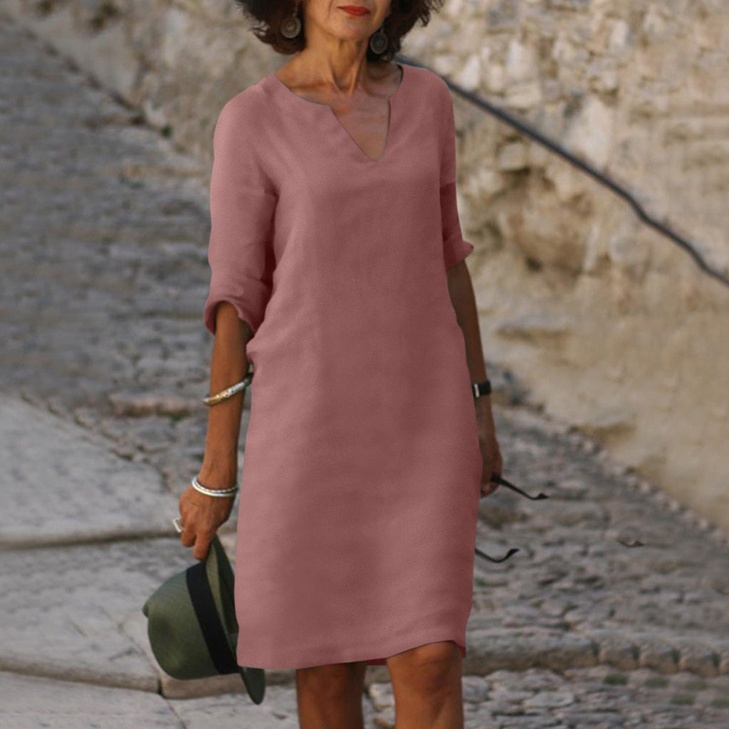 Valenzora | Elegantes Sommerkleid mit V-Ausschnitt