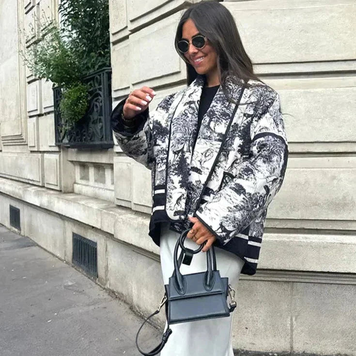 Valenzora | Elegant floral patterned jacket