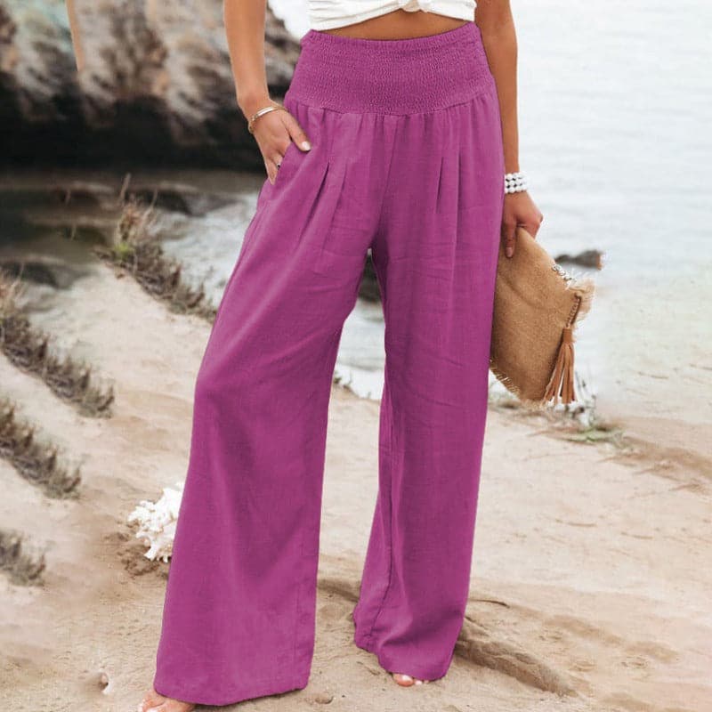Valenzora | Lässige weite Leinenhose für Damen