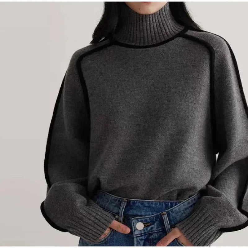 Valenzora | Warm women's turtleneck sweater || winter