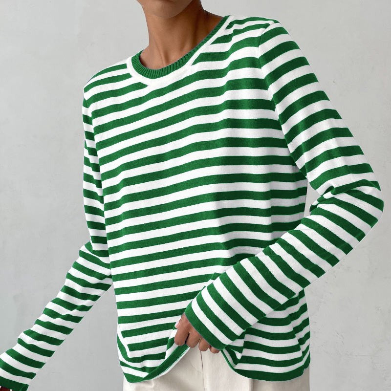 Valenzora | Long-sleeved top with striped pattern