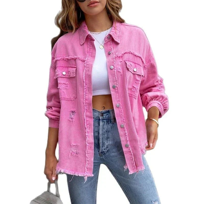 Lässige Damen-Jeansjacke