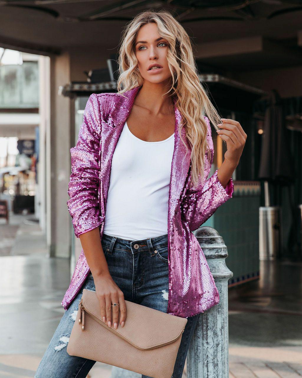 Valenzora | Shiny blazer for women - Elegant and glamorous