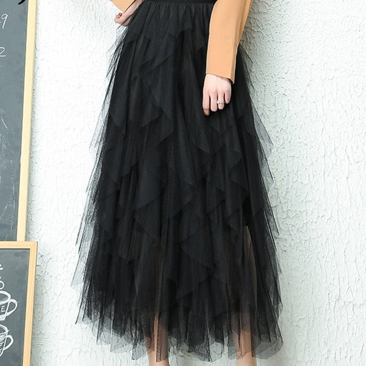 Valenzora Plissierter Rock mit hoher Taille