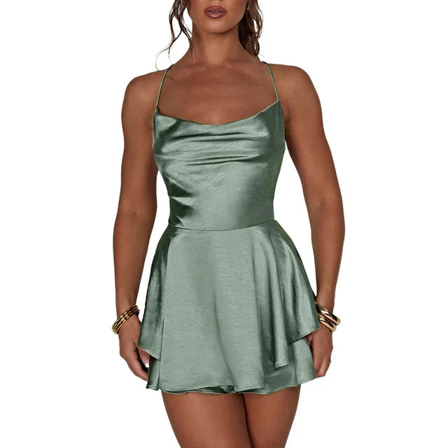 Elegant satin jumpsuit