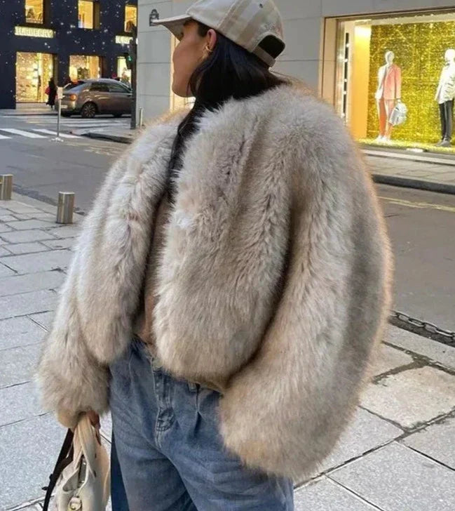 Valenzora - Women's edgy faux fur jacket