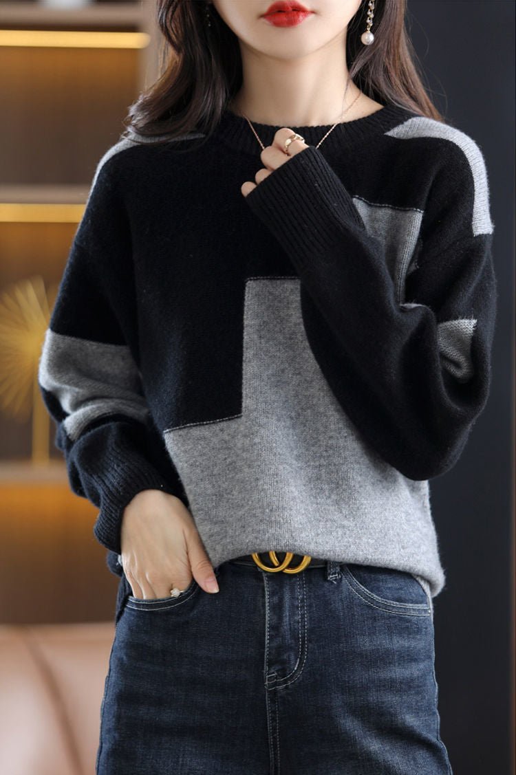 Valenzora - Knitted Casual Sweater - Women's Cozy Knit Sweater