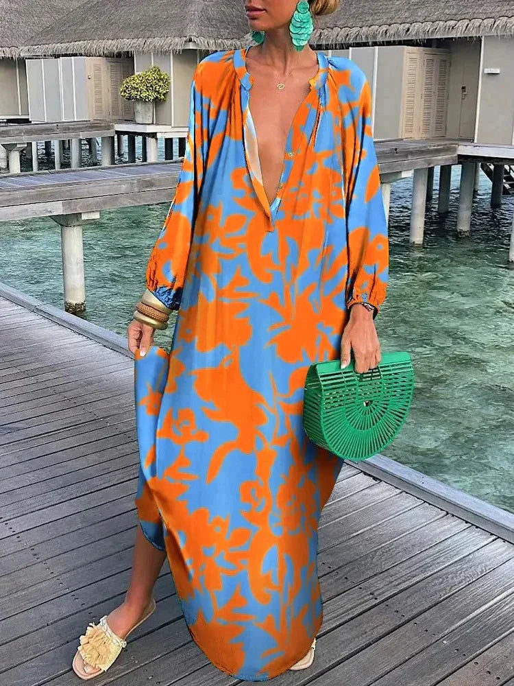 Valenzora | Women's Deep V-Neck Dress