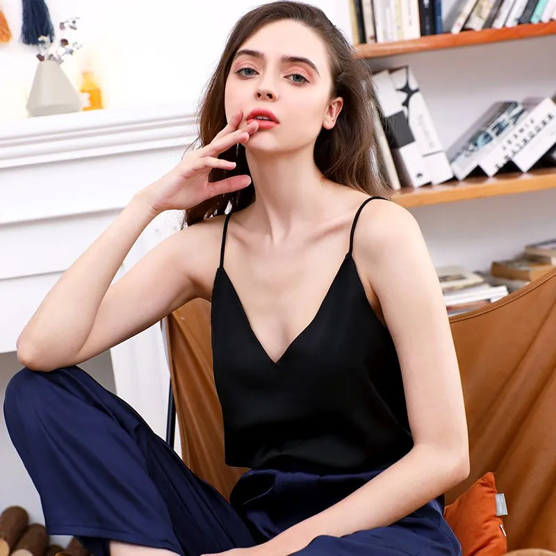 Valenzora | Damen-Crop-Top aus Satin mit Rundhalsausschnitt