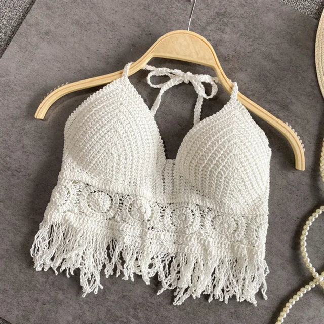 Valenzora | Crochet Boho Style Bikini Bra with Tassel