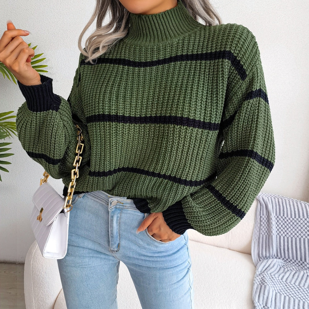 Valenzora | Lässiger gestreifter Pullover