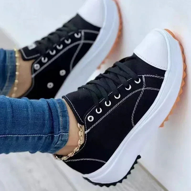 Valenzora | Canvas Sneakers Casual Lace-up Shoes