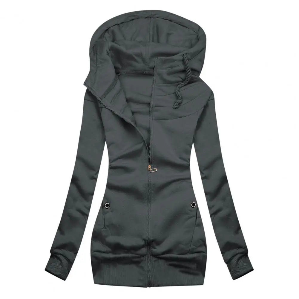 Valenzora | Casual slim fit sweatshirt with hood