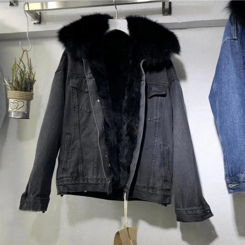 Valenzora – Modische warme Jeansjacke für Damen