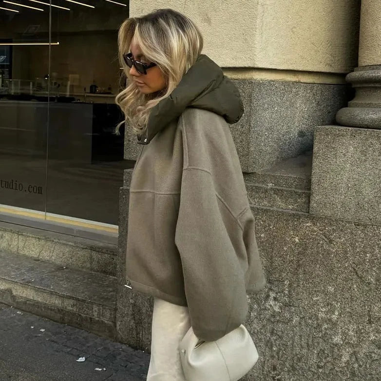 Valenzora - Casual loose women's hooded jacket